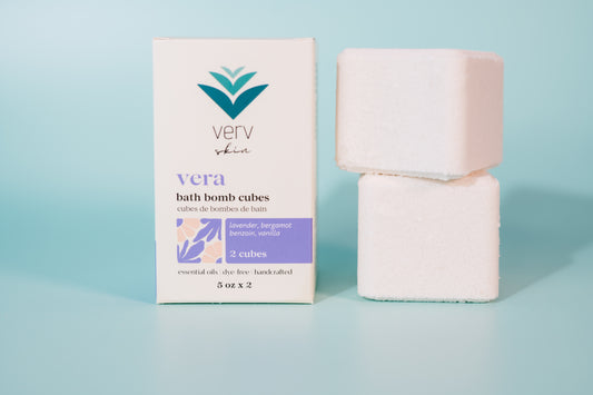 Vera Bath Bomb Cubes | Warm Vanilla + Bergamot