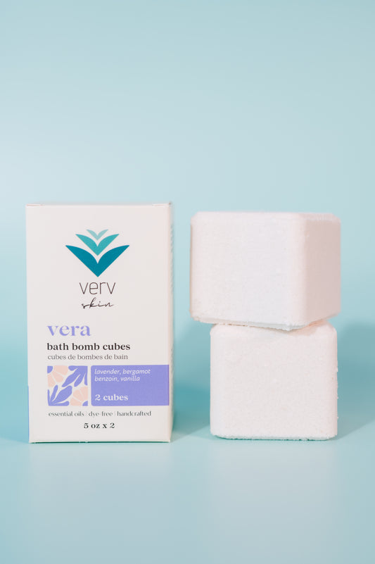 Vera Bath Bomb Cubes | Warm Vanilla + Bergamot